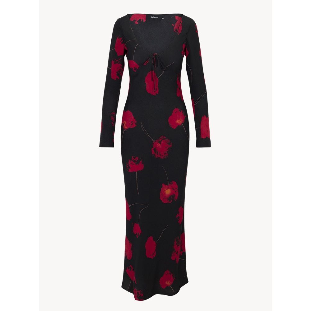 Realisation Par Black and Red Long Sleeve Dress - Picture 4 of 7